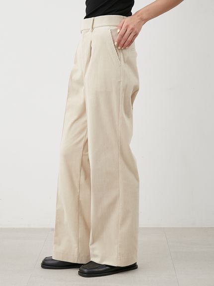 セットアップ対応】コーデュロイワンタックストレートパンツ