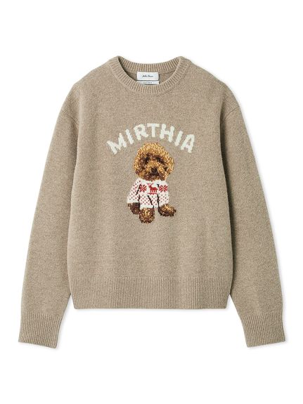 トイプードルクルーネックジャガードニット(ニット)｜トップス｜Mila