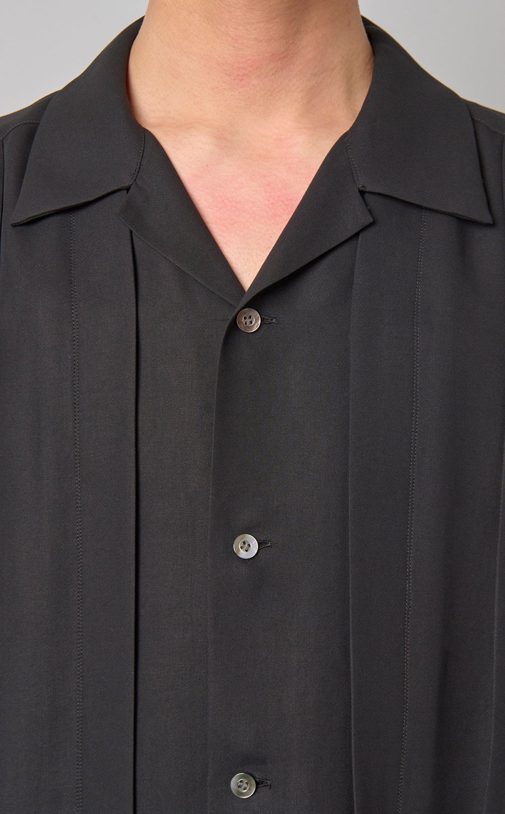 UJOH｜パネルスリットオープンカラーシャツ