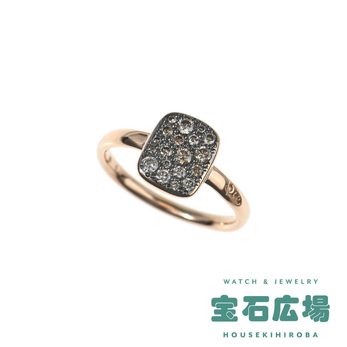 PAB9032-O7000-DBR00 サッビア（スクエア） パヴェブラウンダイヤ