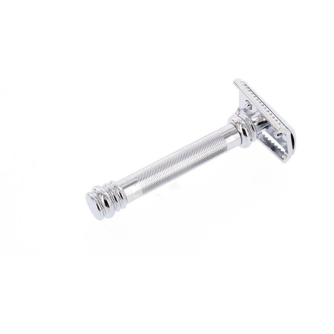 Merkur 39C HD Long Handle Barber Pole Safety Razor, Slant Bar