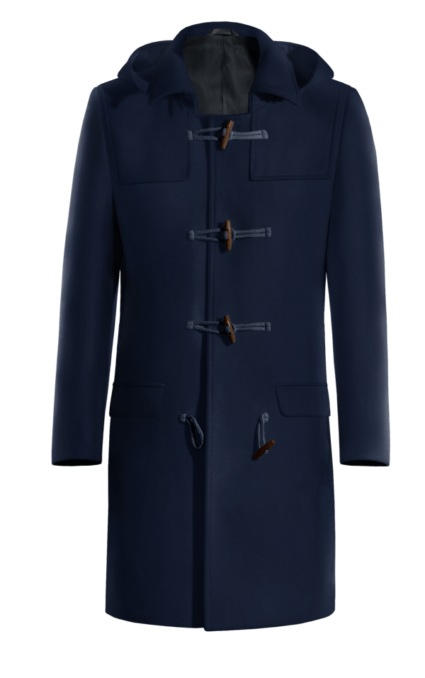 Navy Blue long Duffle coat