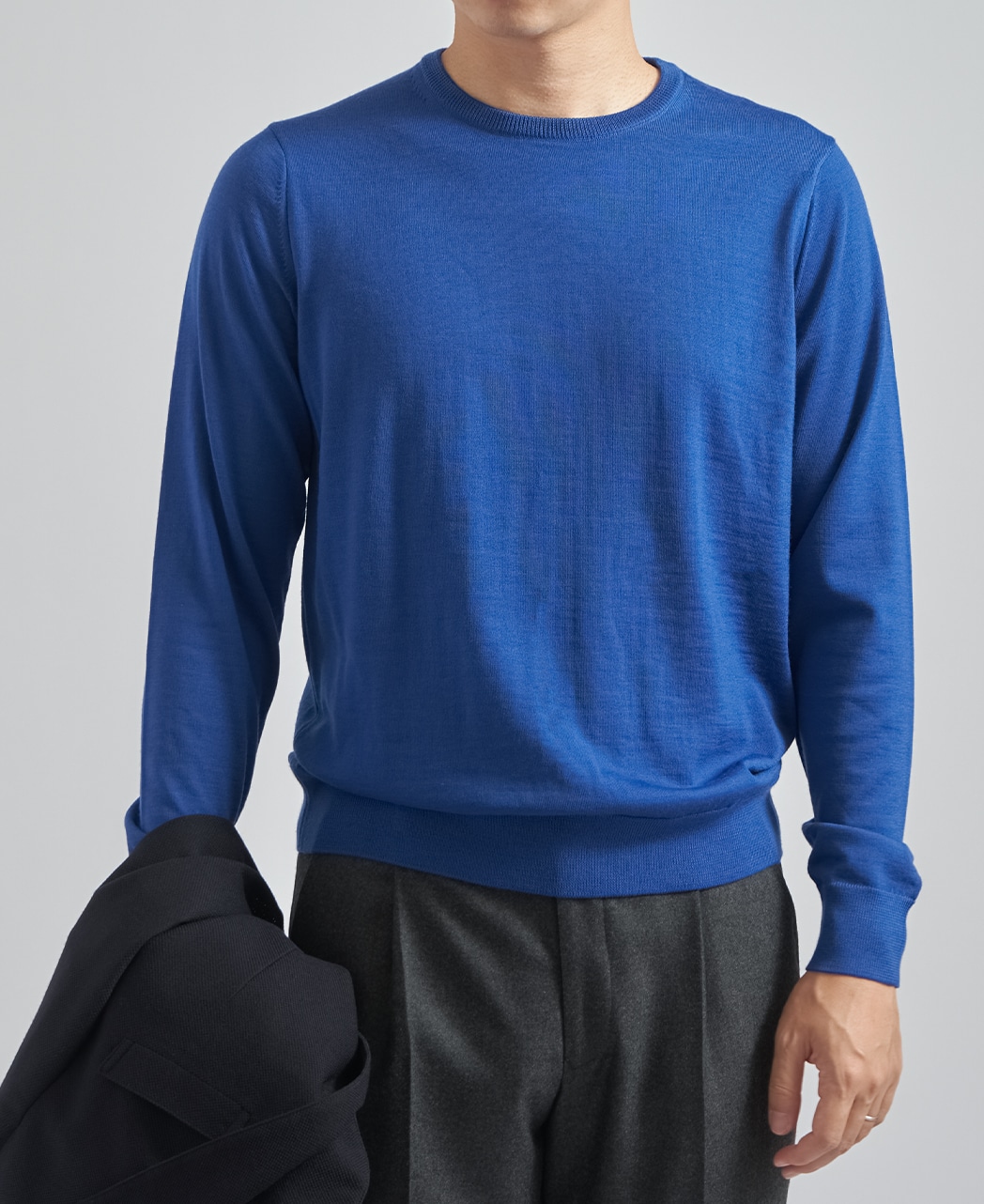 FF30G クルーネックセーター(46 ブルー系): メンズ｜メーカーズシャツ