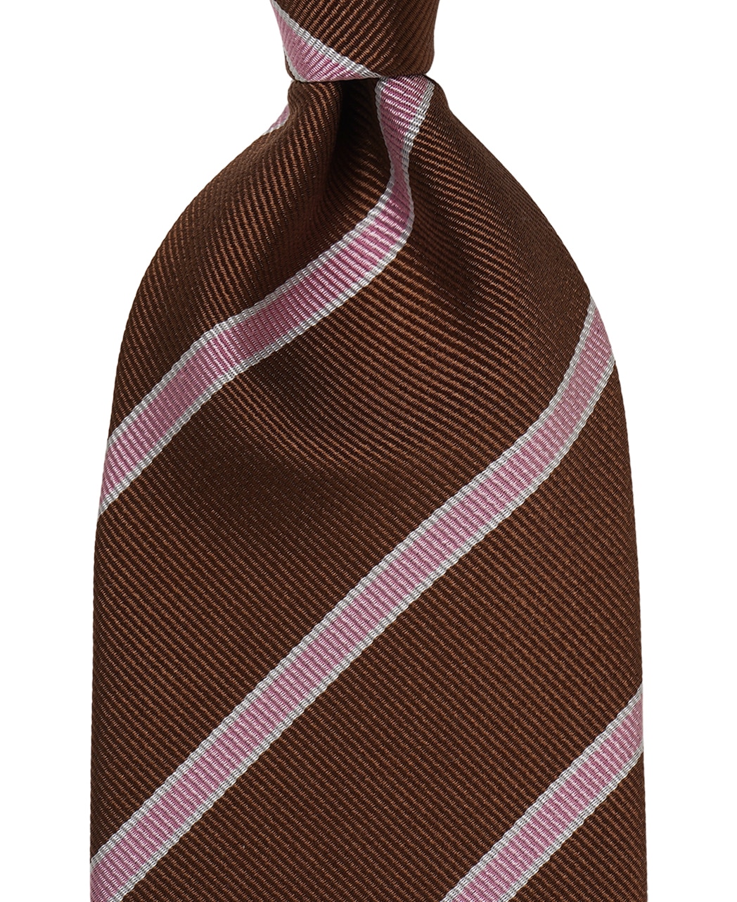 ブラウン系/レジメンタル（ストライプ）/シルク(ブラウン系): メンズ