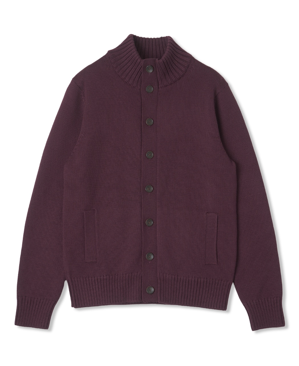 スタンドカラーカーディガン(48 レッド系): メンズ｜メーカーズシャツ