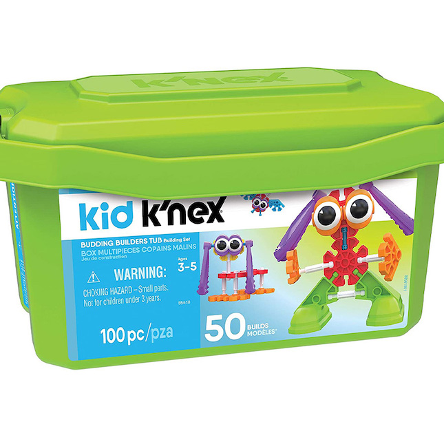 K'NEX Kid - Budding Builders Tub - 100 pc - - Fat Brain Toys