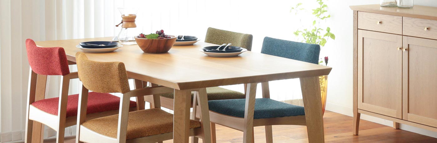 無垢ダイニングテーブル | 旭川・飛騨・府中などが作る国産家具 | MUKU工房