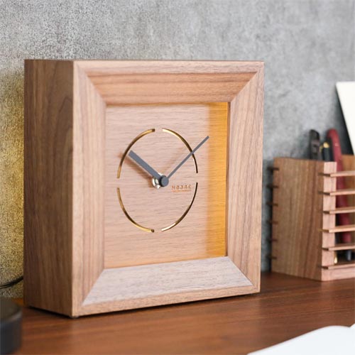 飛騨家具 MOARE モアレ ライトクロック 国産クラフト 木製 置き時計