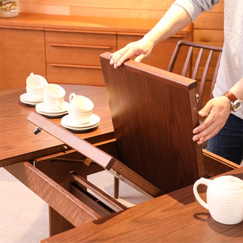 飛騨家具 nissin 日進木工 Grow グロウ 伸長式テーブル 国産家具 無垢