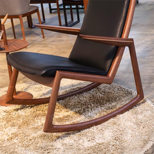 飛騨家具 nissin 日進木工 N メビウス ロッキングチェア 国産家具 無垢