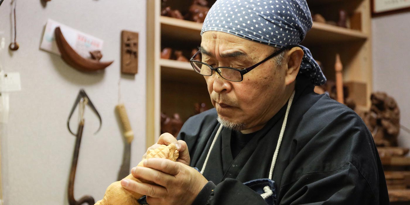 一位一刀彫 鈴木彫刻 干支 伝統工芸品 木製 オブジェ | MUKU工房
