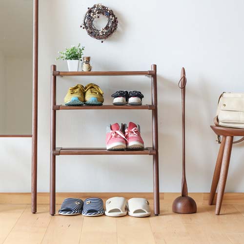 旭川家具 cosine コサイン シューラック 国産家具 無垢 スリッパラック