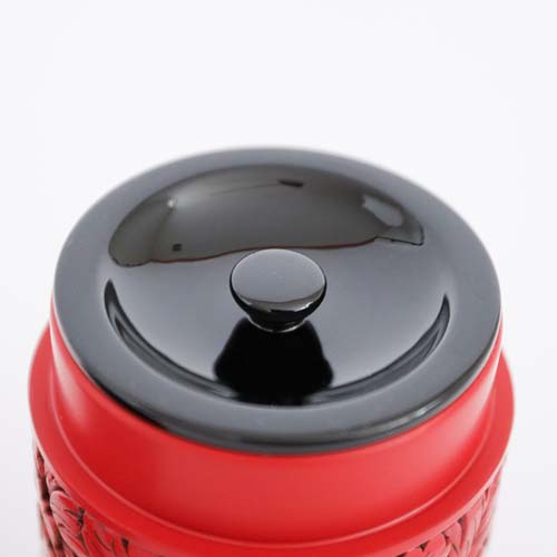 村上木彫堆朱 藤井漆工 茶筒 伝統工芸品 木製 茶筒 | MUKU工房