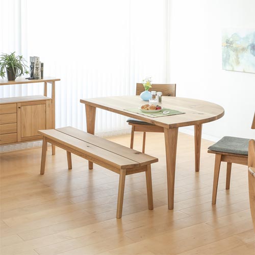 飛騨家具 HIDA 飛騨産業 Morinokotoba 森のことば 半円形テーブル 国産