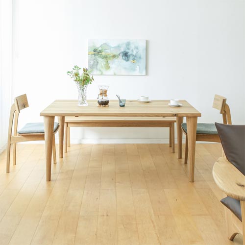 飛騨家具 HIDA 飛騨産業 Morinokotoba 森のことば 4本脚テーブル 国産