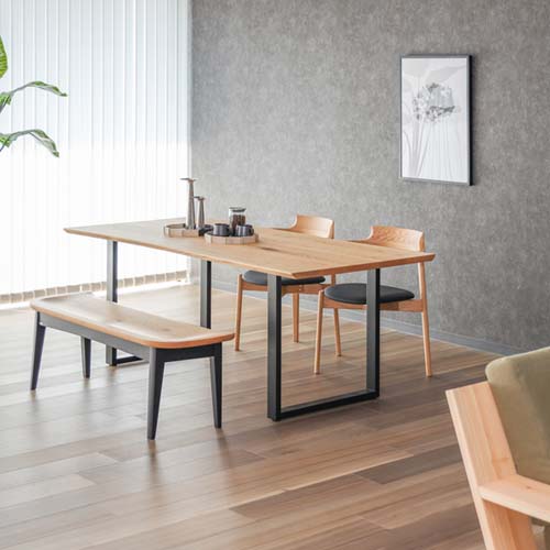 酵素。飛騨家具 イバタインテリア 二段伸縮可能ダイニングテーブル