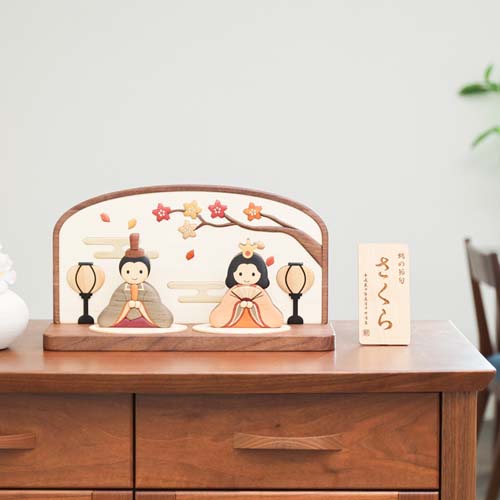 旭川クラフト Pecker 工房ペッカー 木製寄せ木雛人形 国産クラフト