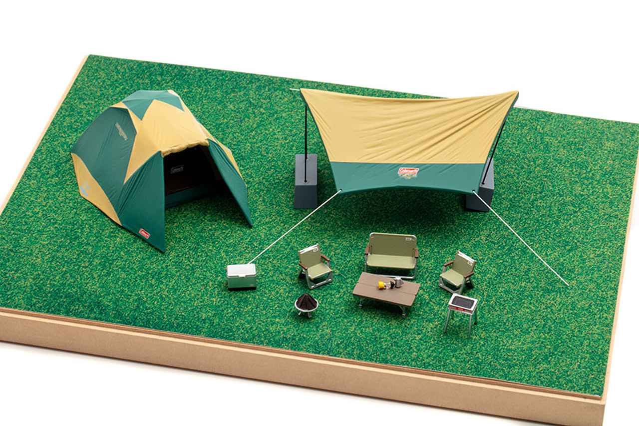 コールマンのキャンプギアがミニチュア化！1/43スケールのキャンプ