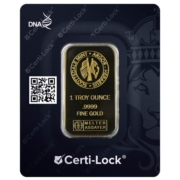 Scottsdale Mint | 1 Oz Lion Gold Bar (In Assay) - Monument Metals