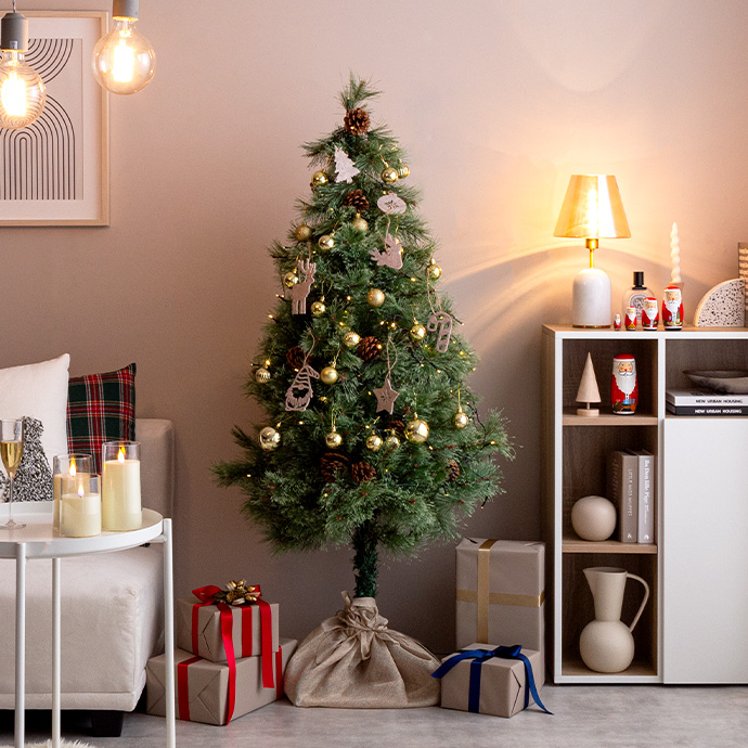 g156014]【オーナメントセット】Chalon 高さ120cm クリスマスツリー+