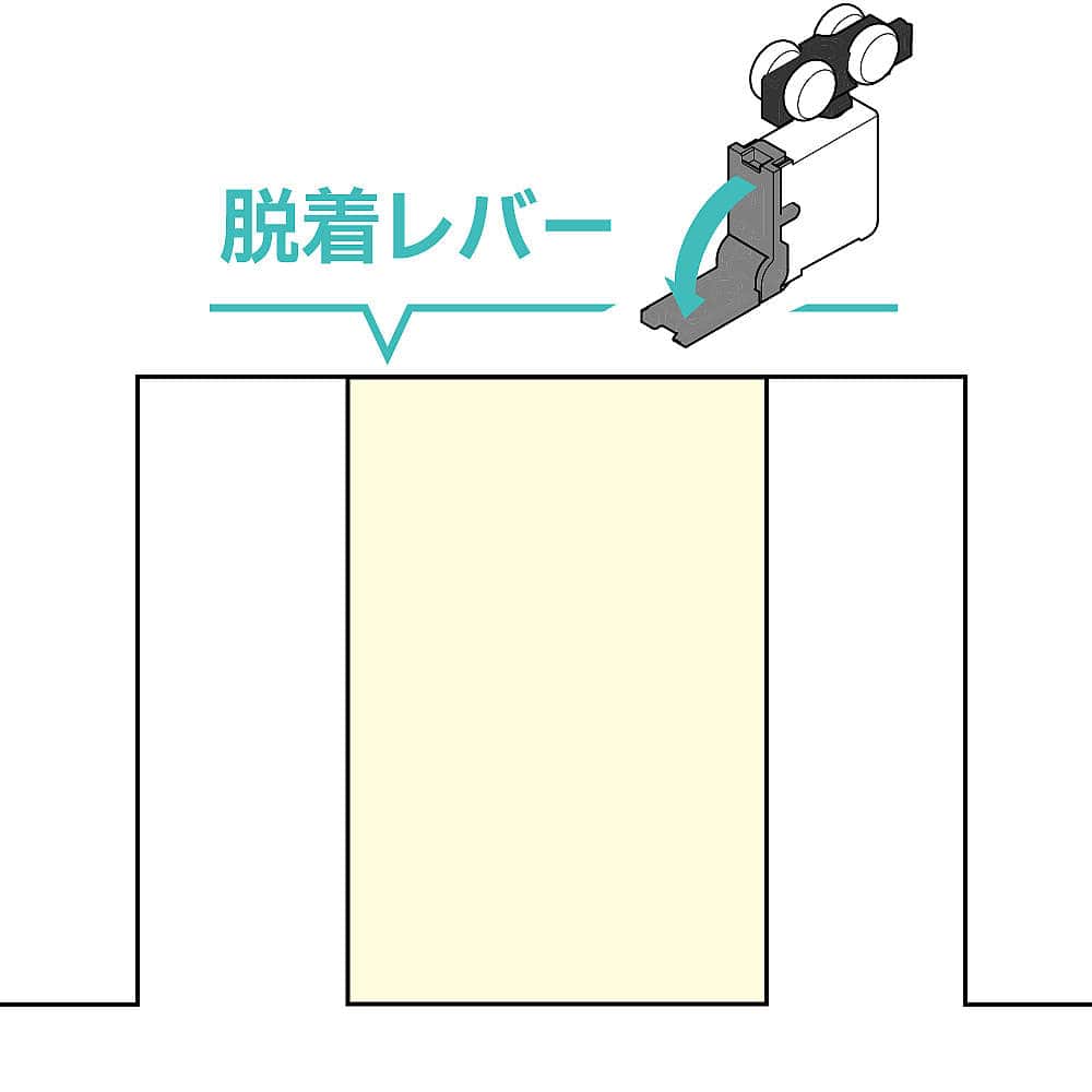 上吊式引戸 FD30SP 上ローラー木口掘込/クローザーなし 【スガツネ工業】