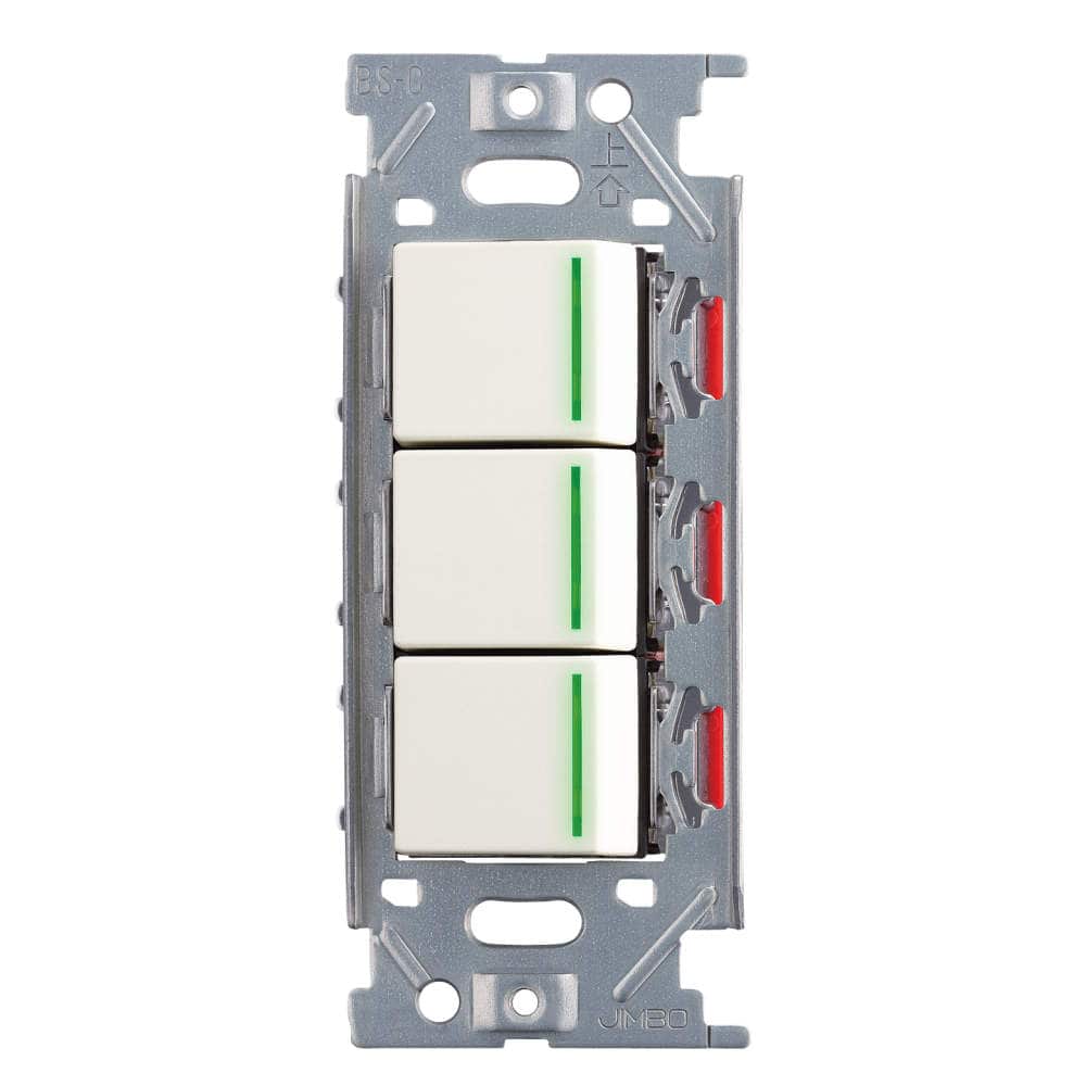 ガイドランプ付埋込トリプルスイッチ PXP-J-NKW03009型 【スガツネ工業】