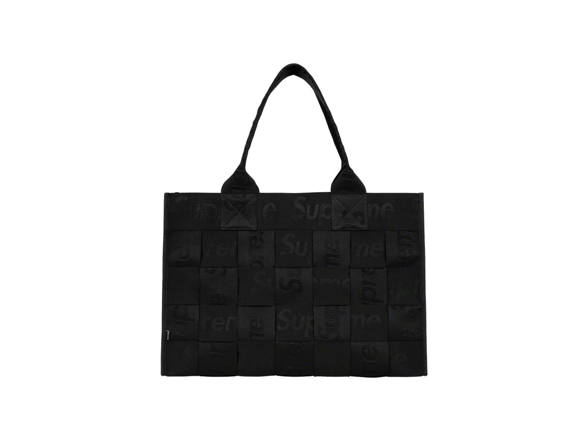 Buy Supreme Woven Large Tote Bag Black (SS23) | SASOM