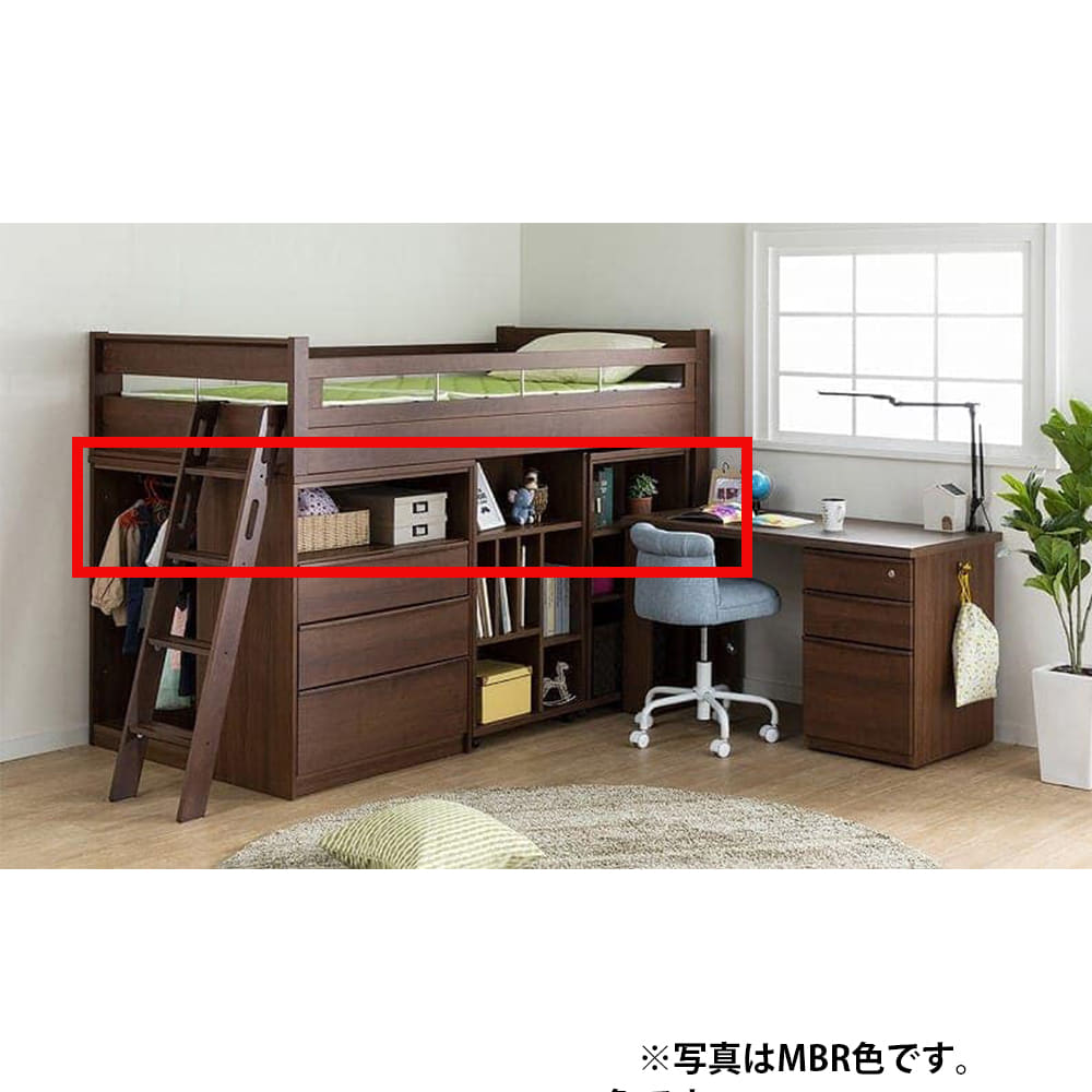 システムベッド コネクトⅥ フルセット(WH木目)(ｾｯﾄ WH木目): 学習机