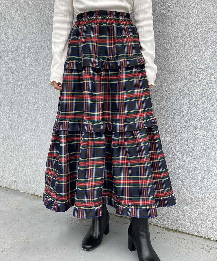 チェックティアードスカート | Bleu Bleuet（ブルーブルーエ）公式通販