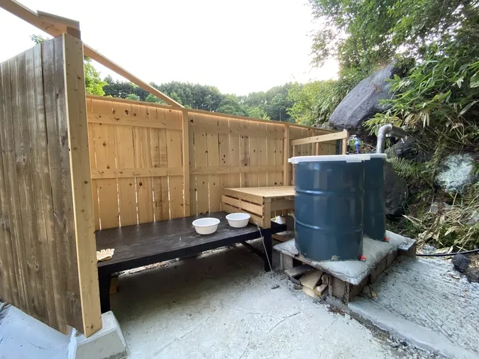 施設写真】 〇五右衛門風呂体験ができます。非日常体験を味わう事が