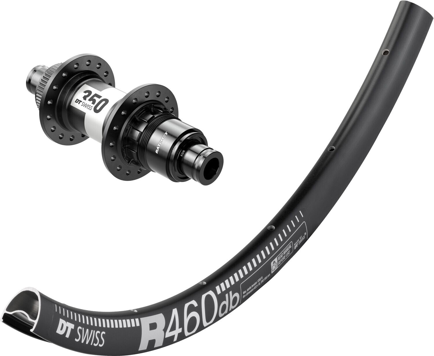 DT Swiss R460 rim with DT Swiss 350 hubs.