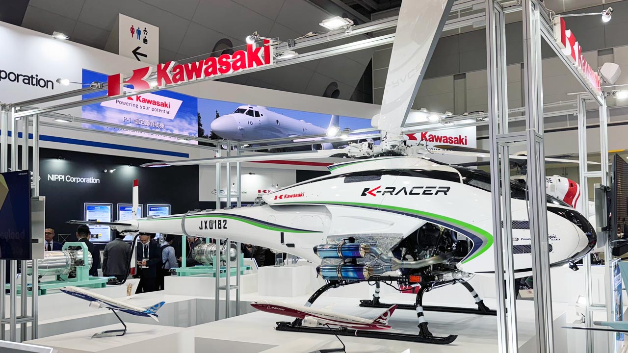 川崎重工、Ninjaエンジン搭載ヘリドローン「K-RACER-X2」や新型航空機