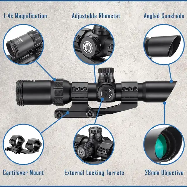 1-4 x 28mm IR SWAT-AR Tactical Rifle Scope | Guidefitter