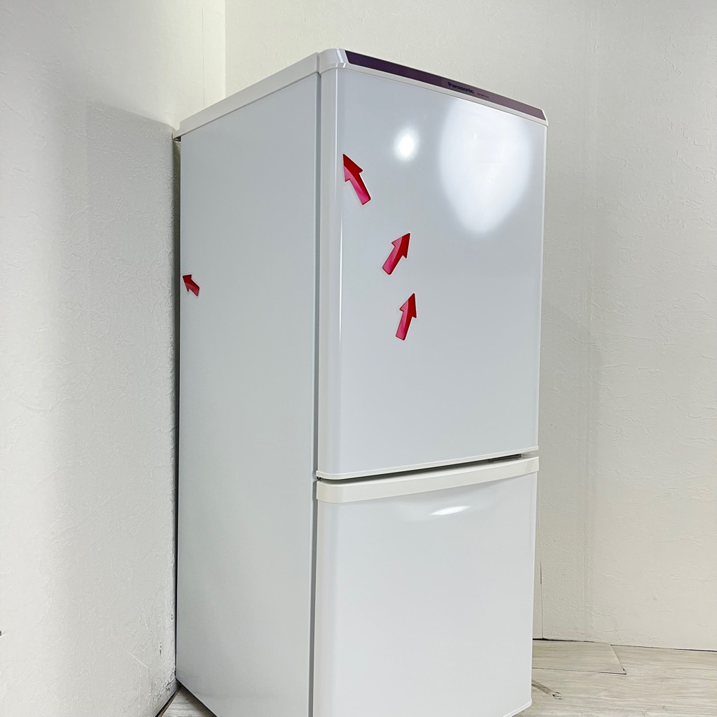 138L 2ドア冷蔵庫 パナソニック NR-BW14AC-W 2017年製 ホワイト 自動