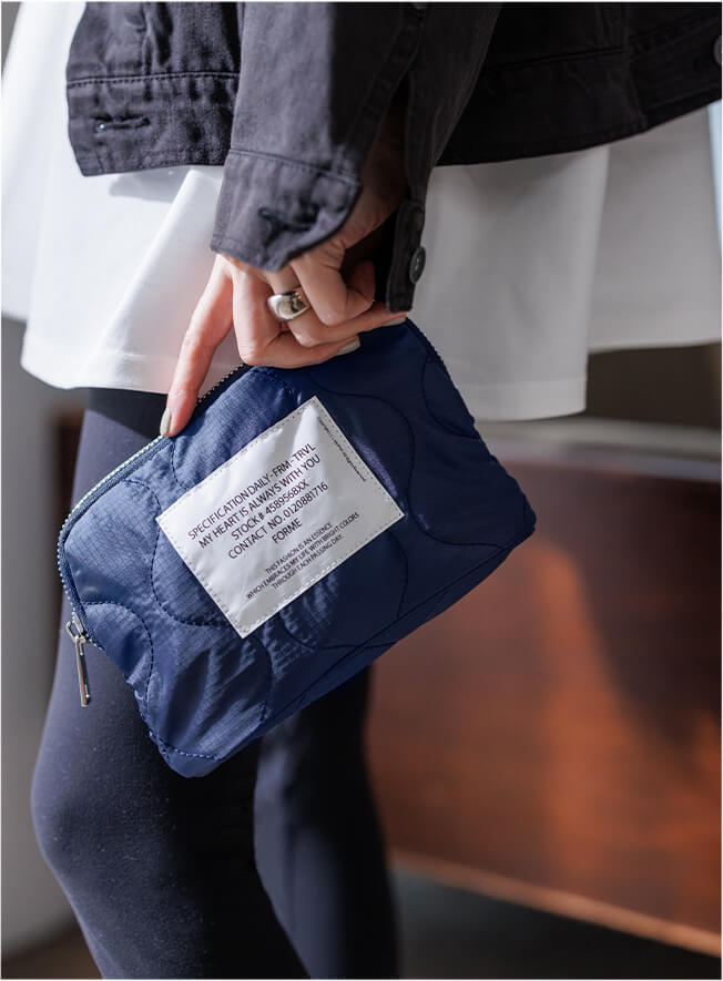 東原亜希 FORME 2023 フォルム QUILTING TRAVEL POUCH （Small