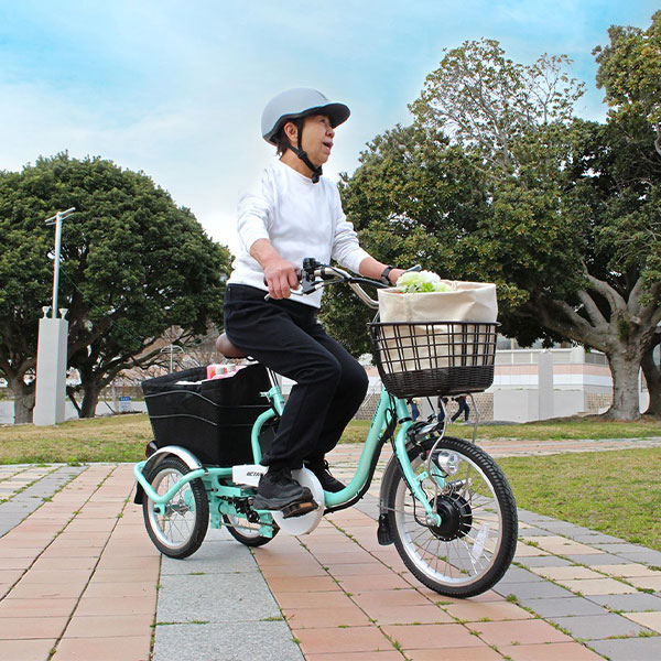 ミムゴ ACTIVE PLUS ノーパンク ロータイプ電動アシスト三輪自転車