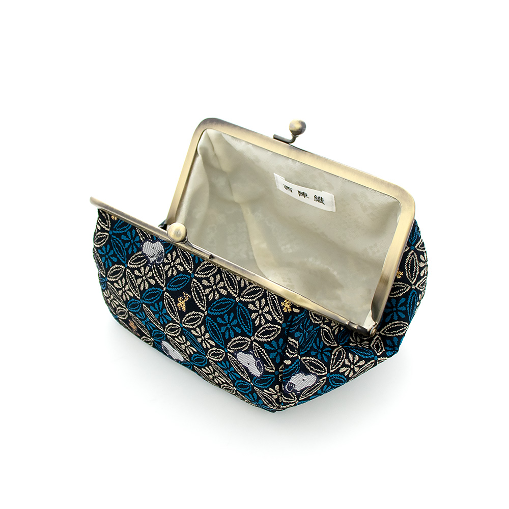 SNOOPY 茶屋 オンラインストア-SNC 西陣織 俵型がま口ポーチ-