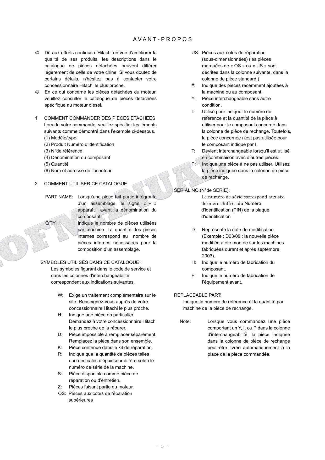 HITACHI ZX200-3 ZX225USR-3 Excavator Parts Catalog Manual | eBay