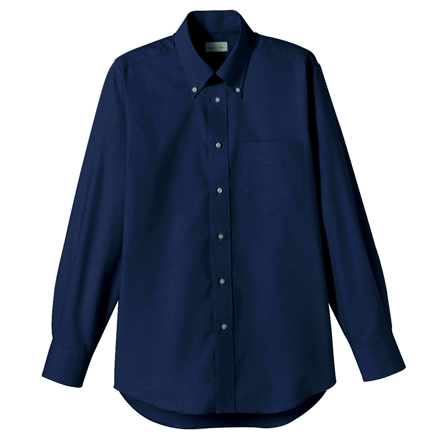 オックスフォード長袖シャツ FB4510U－8 ネイビー| 作業服