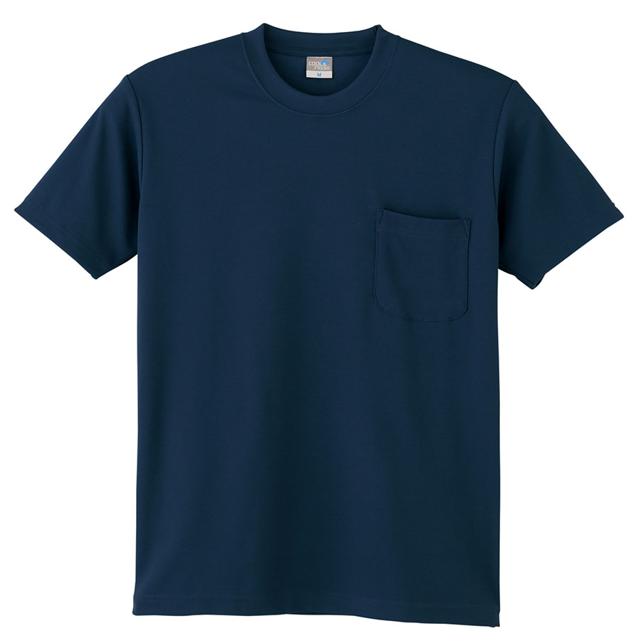 DRY 半袖Tシャツ P付 9012－1 ネービー SS～5L| 作業服