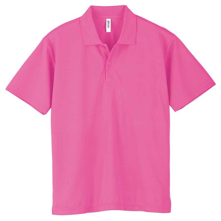 ドライポロシャツ ポケット無し 00302－ADP 011 ピンク