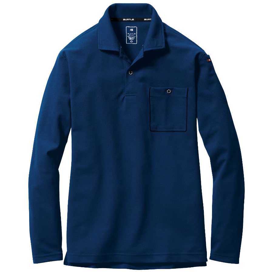 長袖ポロシャツ ユニセックス 665－003 ネイビー （SS～3L