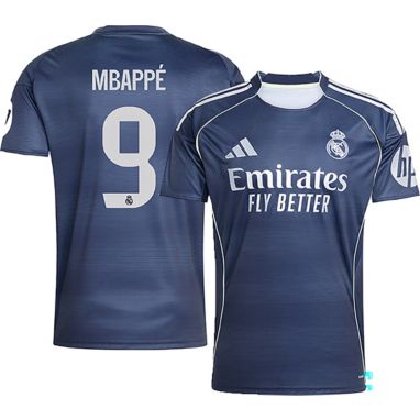 adidas Adult Real Madrid Kylian Mbappé #9 2025 Away Replica Jersey