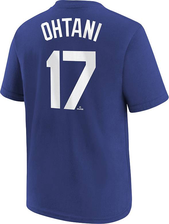 Nike Youth Los Angeles Dodgers Shohei Ohtani #17 Blue T-Shirt