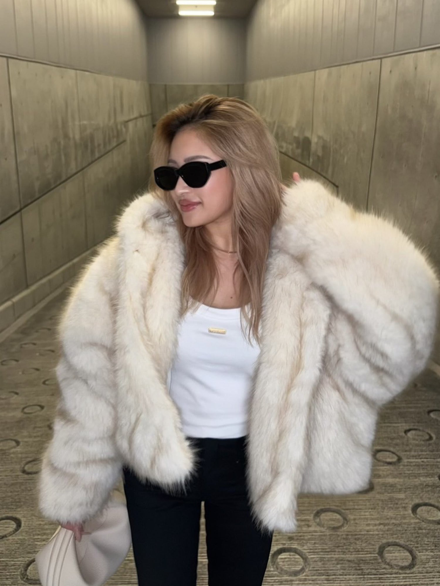 Premium eco fur hoodie coat | DIANTÉ (ディアンテ)公式通販サイト