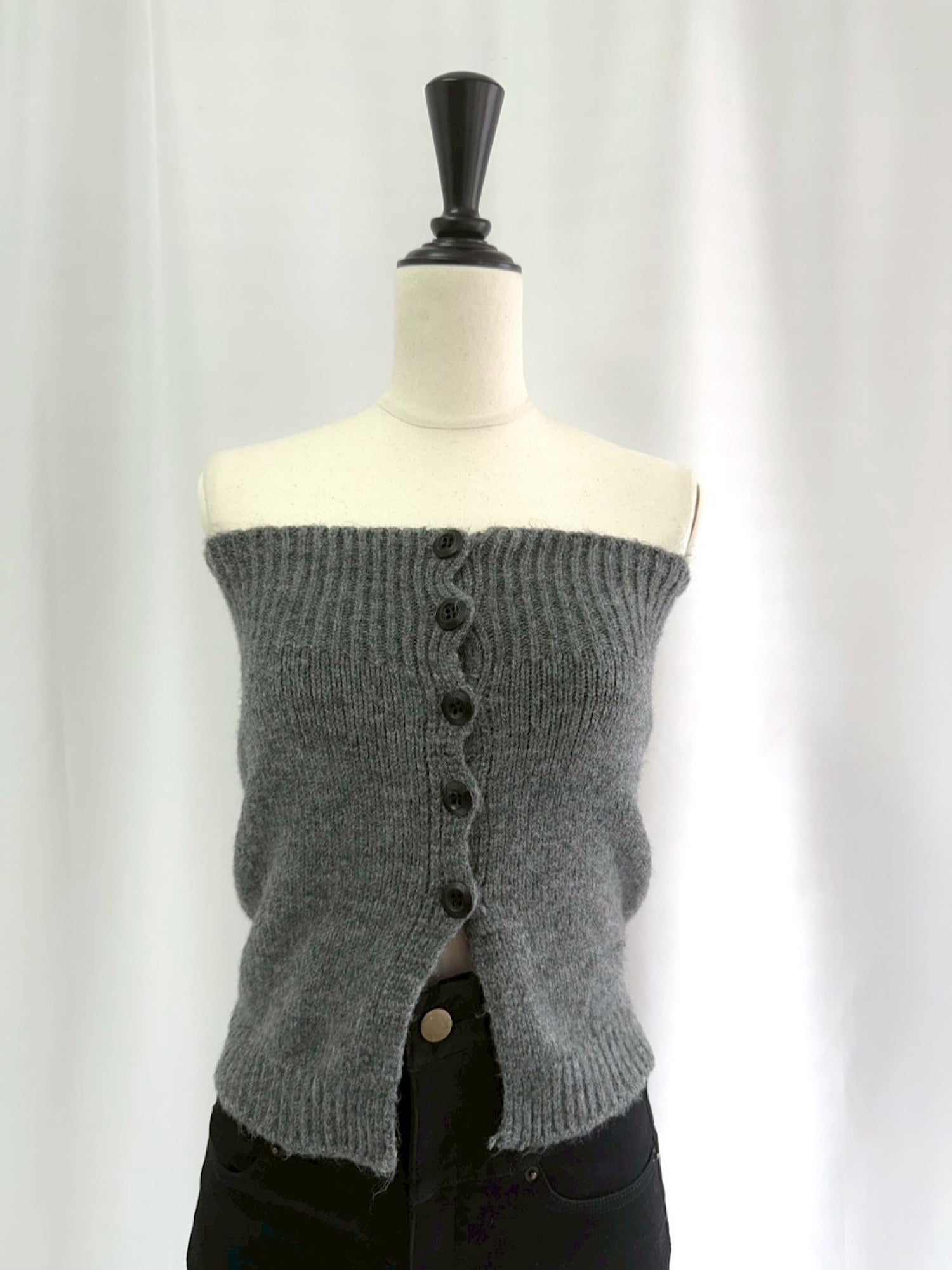 Front button baretop×Knit cardigan SET | DIANTÉ (ディアンテ)公式