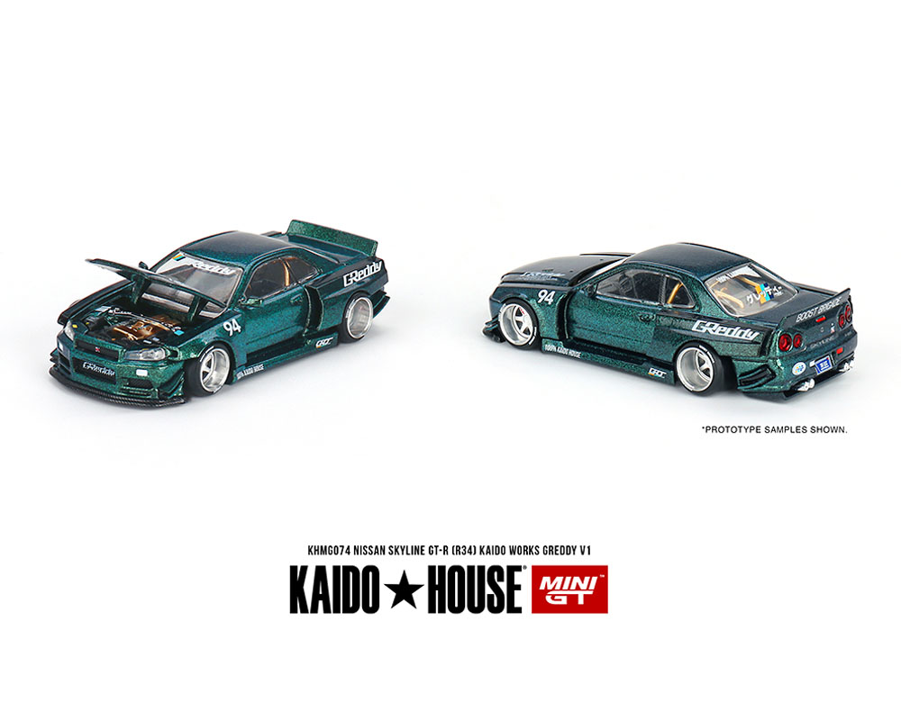 Kaido House x Mini GT 1:64 Nissan Skyline GT-R (R34) Kaido Works