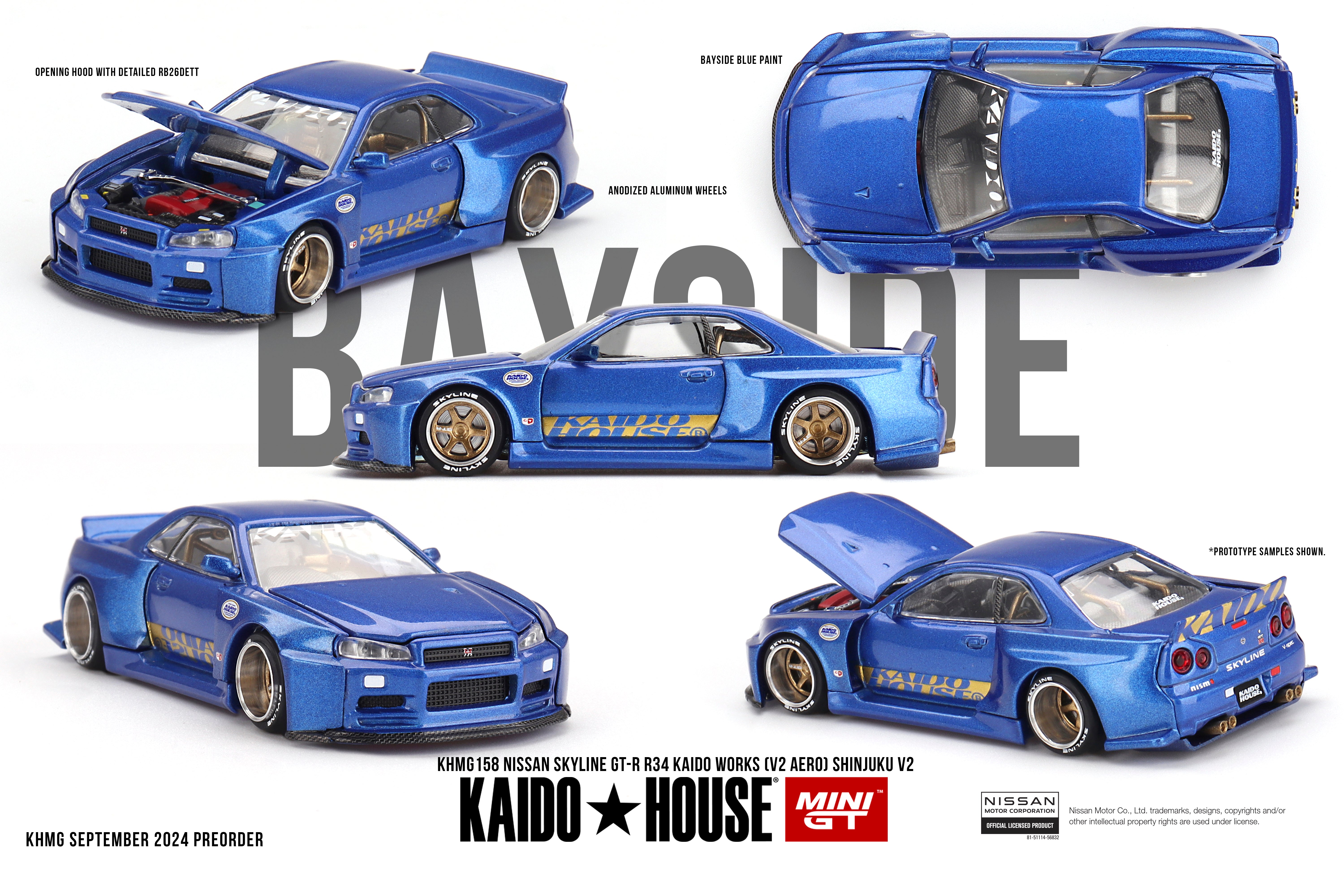 MINI GT X KAIDO HOUSE Nissan Skyline GT-R (R34) Kaido Works (V2
