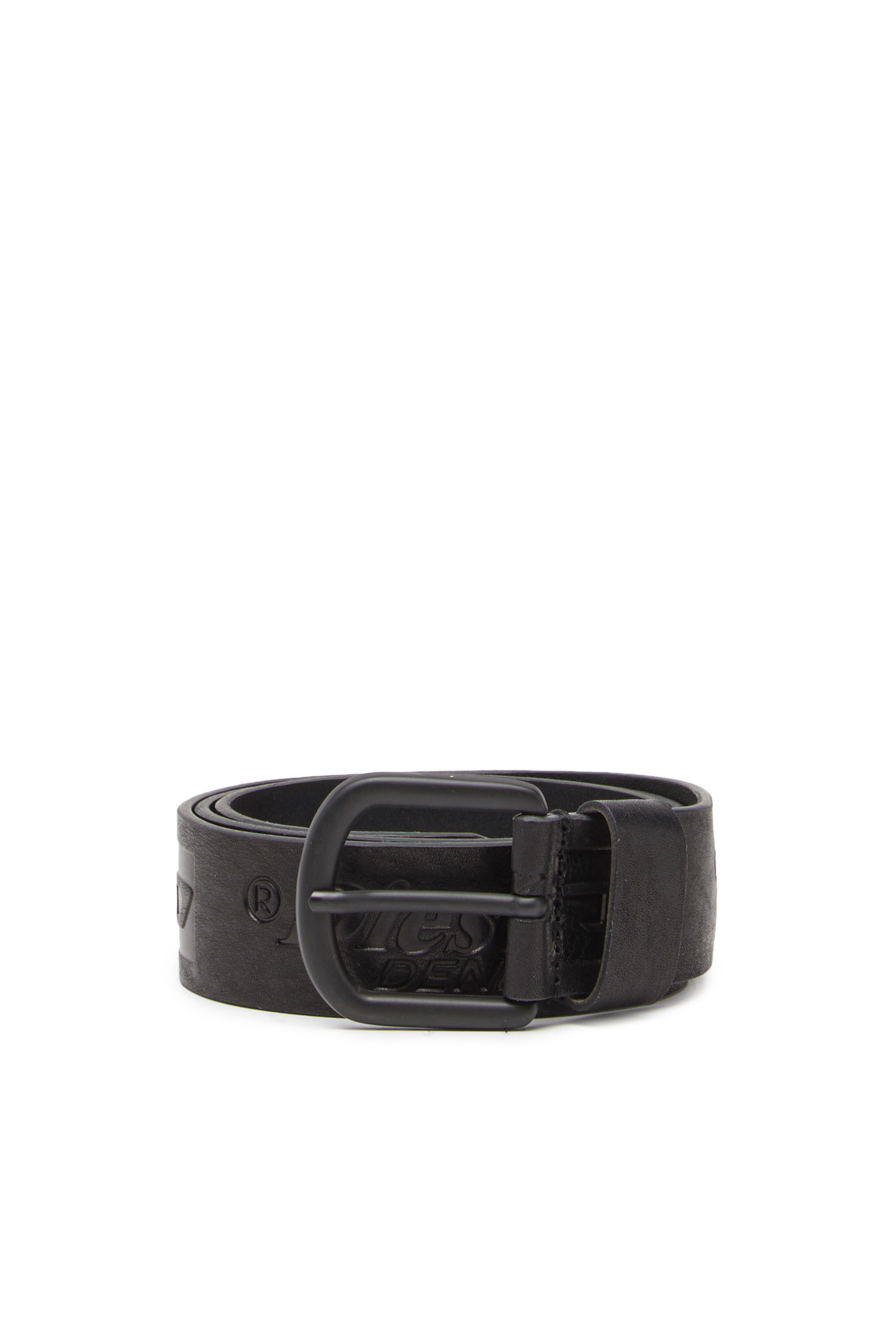 B-ARCHIVE Man: Leather belt with debossed logos | Diesel