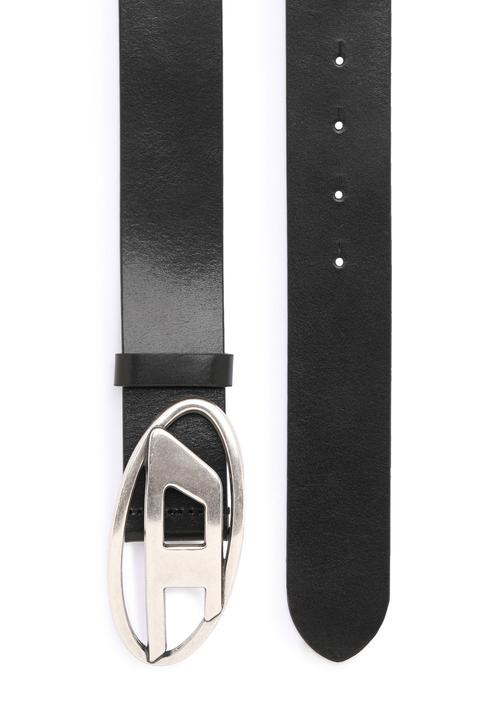 Men's Designer Leather Belt with D Logo | Diesel® US